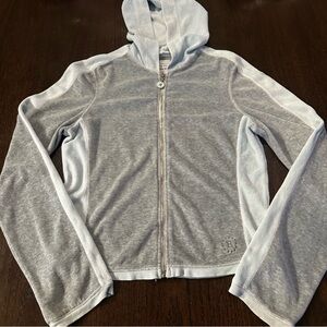 Bella Dahl Women’s Light Gray Velour Hoodie size S